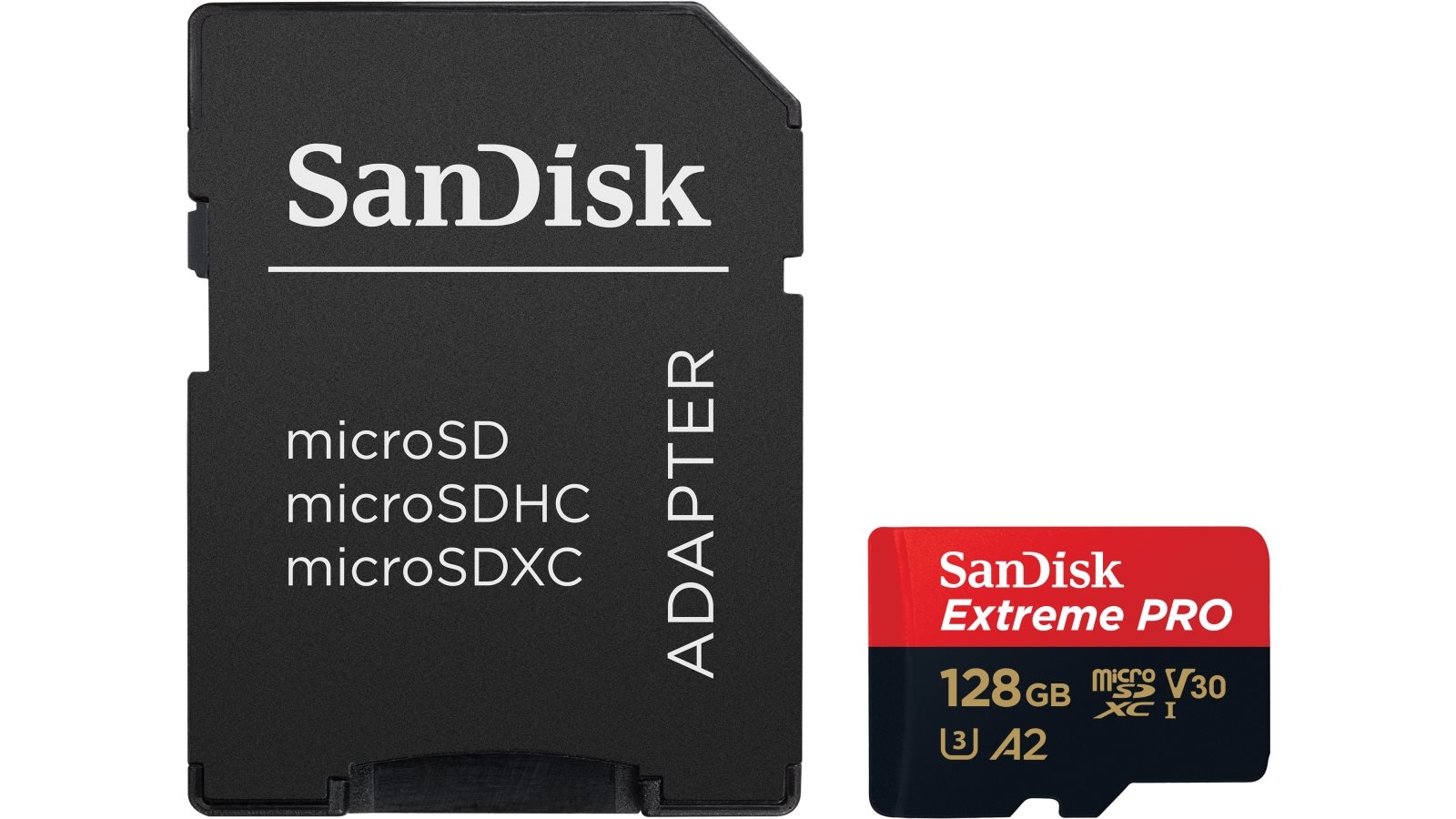 SanDisk Extreme PRO 128GB Micro SDXC UHSI C10 U3 V30 Memory Card with
