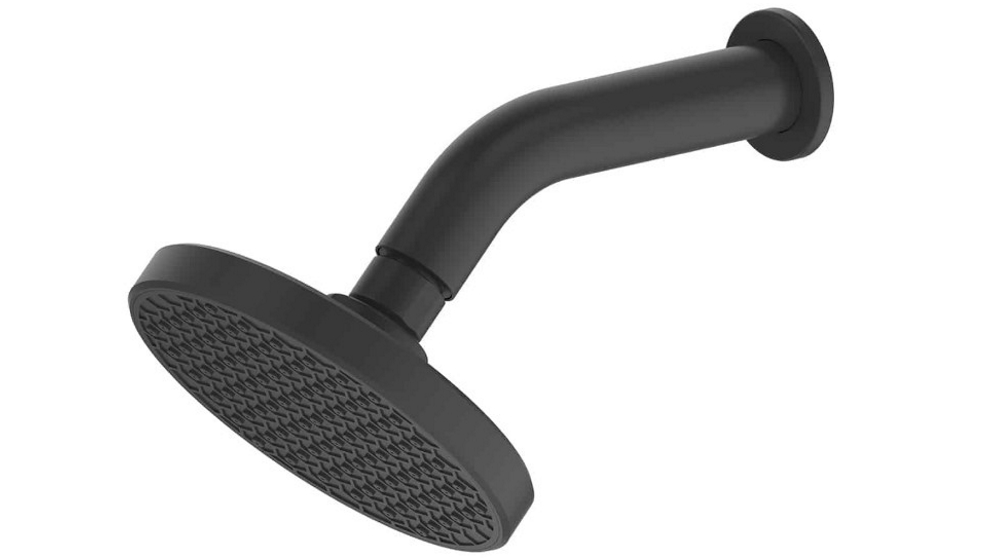 Greens Glide RainBoost Shower Rose with Arm - Matte Black