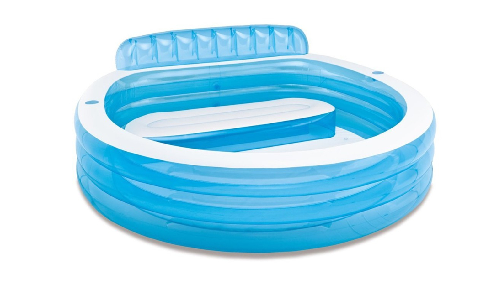Intex 229 x 218cm Kids Inflatable Family Swim Center Pool with Seat ...