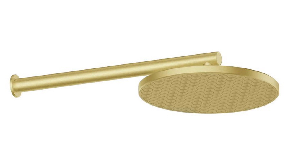 Greens Glide RainBoost Wall Shower - Brushed Brass