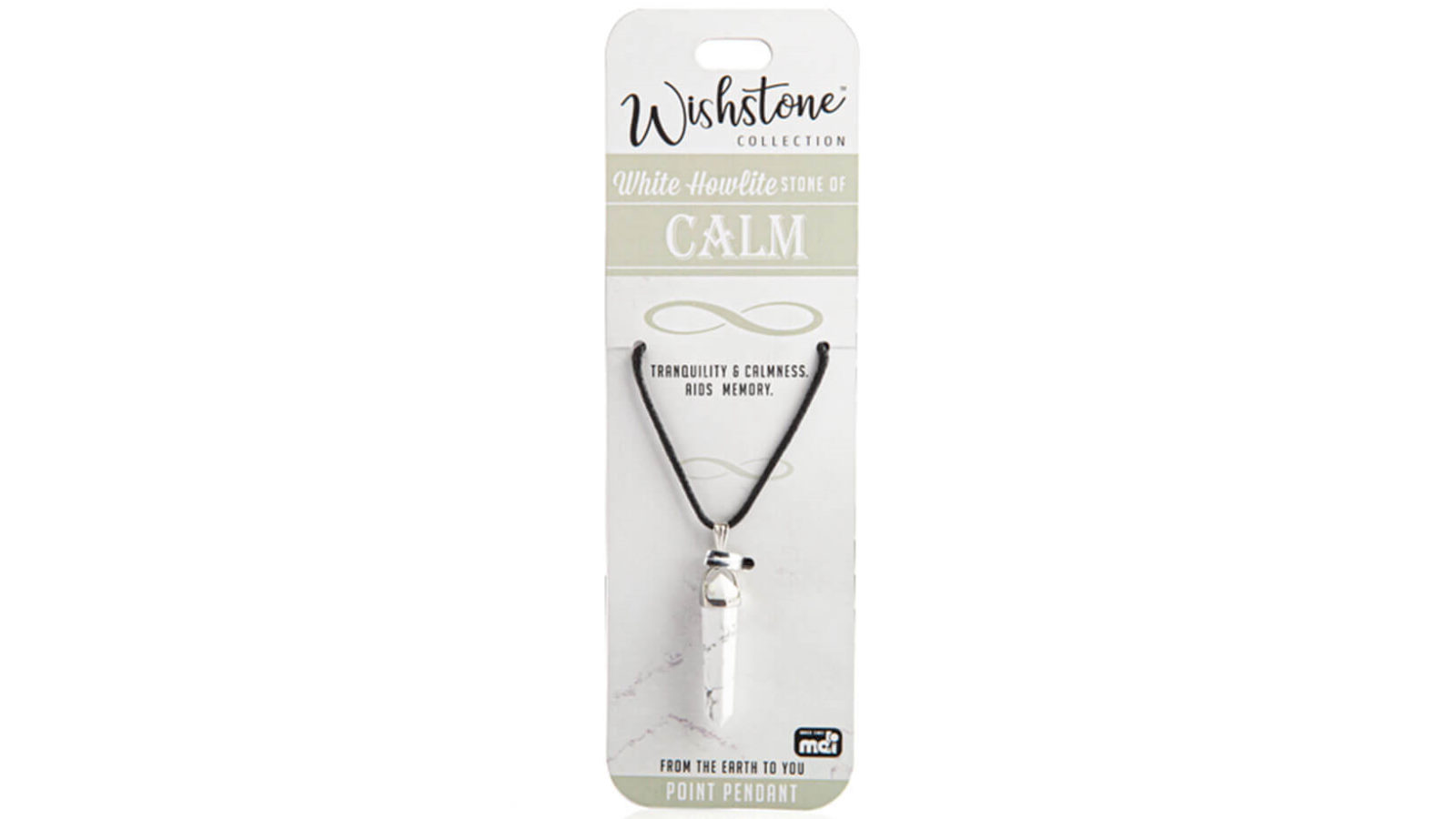 LatestBuy White Howlite Point Pendant
