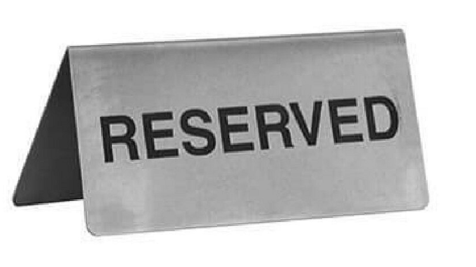 Trenton 10x4.3cm Stainless Steel Reserved Table Sign