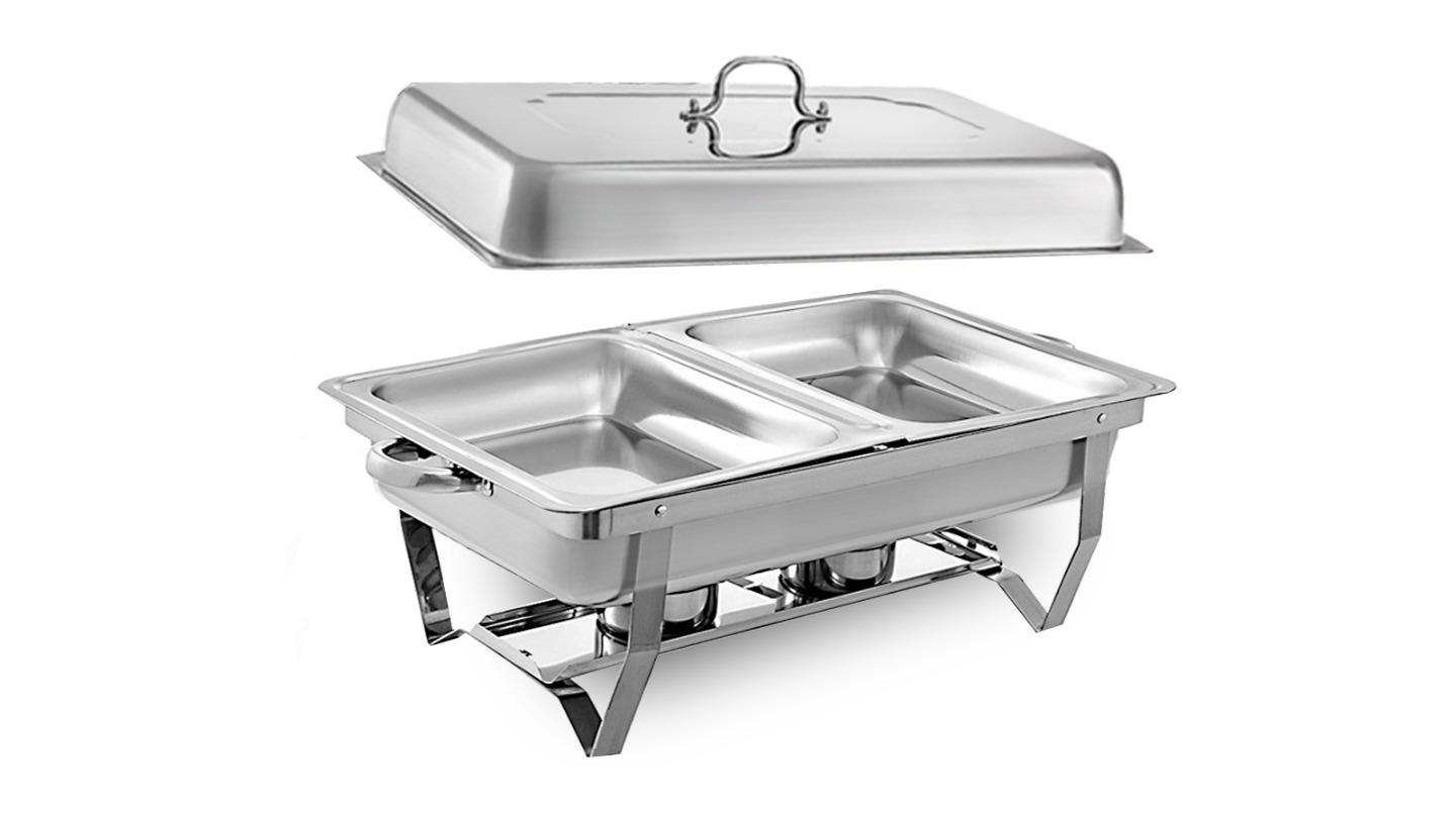 Yarra Supply Stainless Steel Bow Chafing Dish Food Buffet Warmer Pan - 4.5 Litre