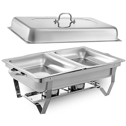 Yarra Supply Stainless Steel Bow Chafing Dish Food Buffet Warmer Pan - 4.5 Litre