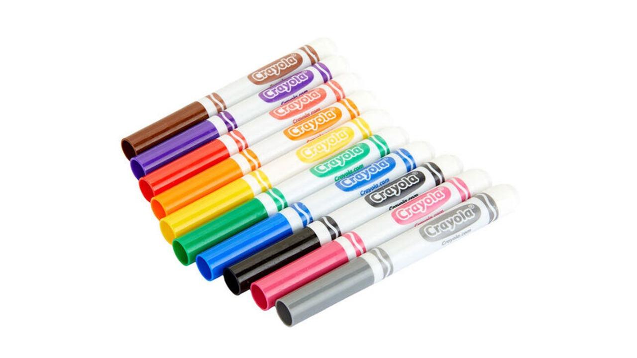 Crayola Pack of 10 Kids Classic Broadline Marker