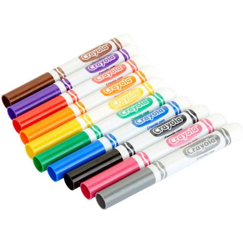 Crayola Pack of 10 Kids Classic Broadline Marker