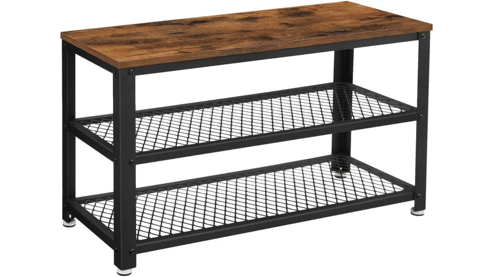 Vikus 3-Tier Shoe Rack Storage Organizer Wood Look