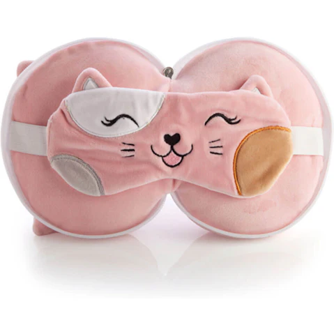 Smoosho's Pals Travel Mask and Pillow - Cat