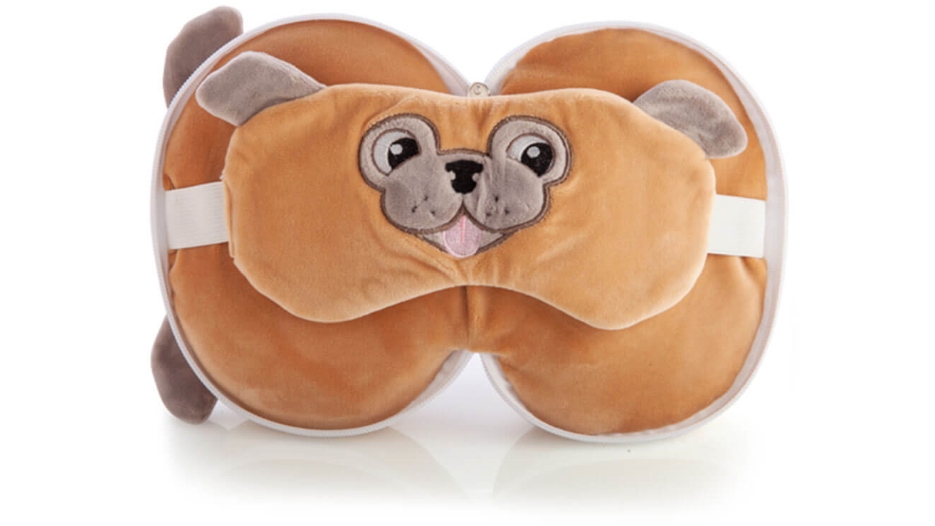 Smoosho's Pals Travel Mask and Pillow - Pug