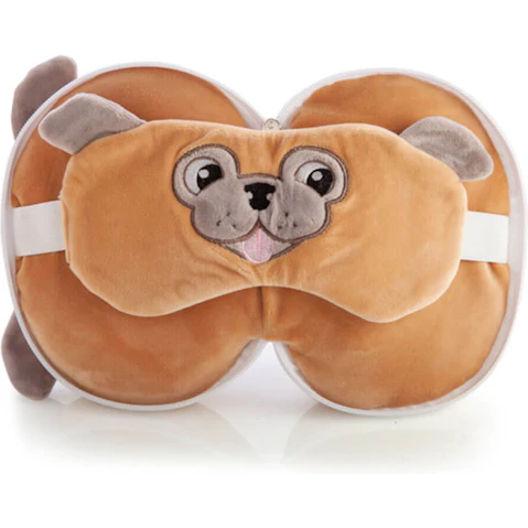 Smoosho's Pals Travel Mask and Pillow - Pug