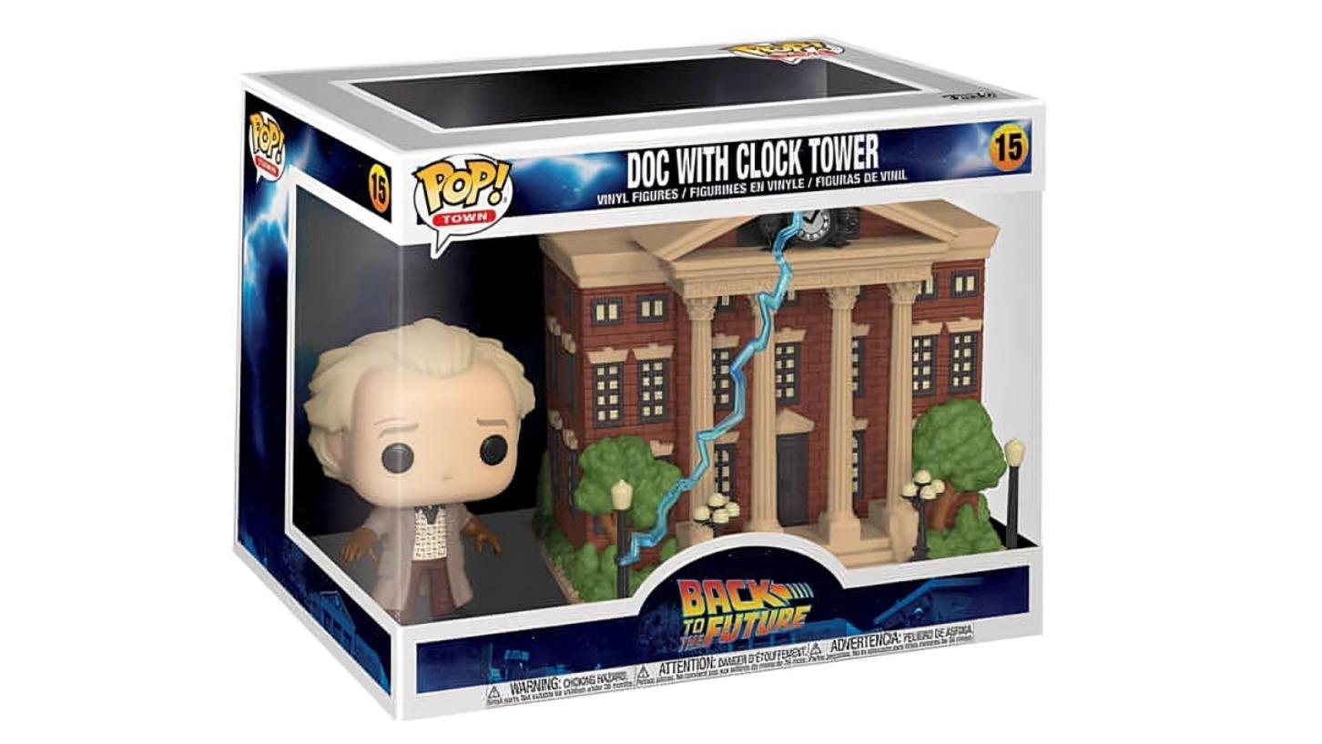 Movies Back to the Future Doc with Clock Tower Town Pop | Harvey 