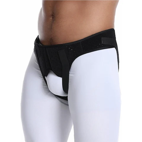 Bodyassist Black Inguinal Double Sided Hernia Belt - Small/Medium