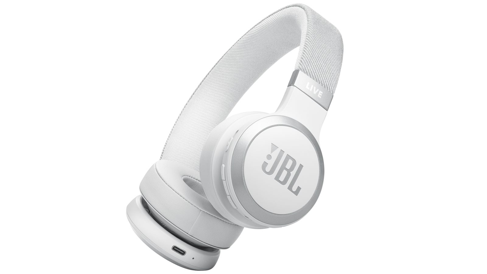 JBL Live 670 True Adaptive Noise Cancelling Wireless On-Ear Headphones - White