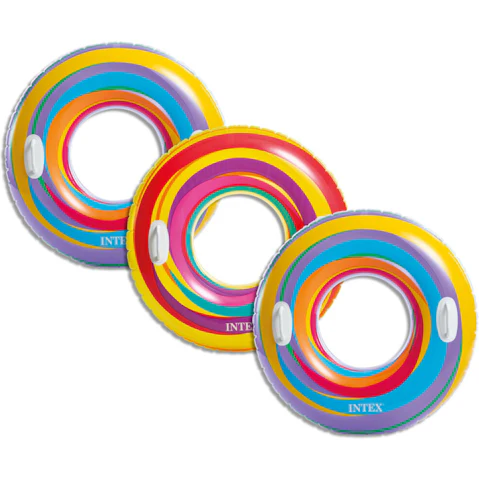 Intex 3 Piece Assorted Inflatable Swirly Whirly Tube - 91cm