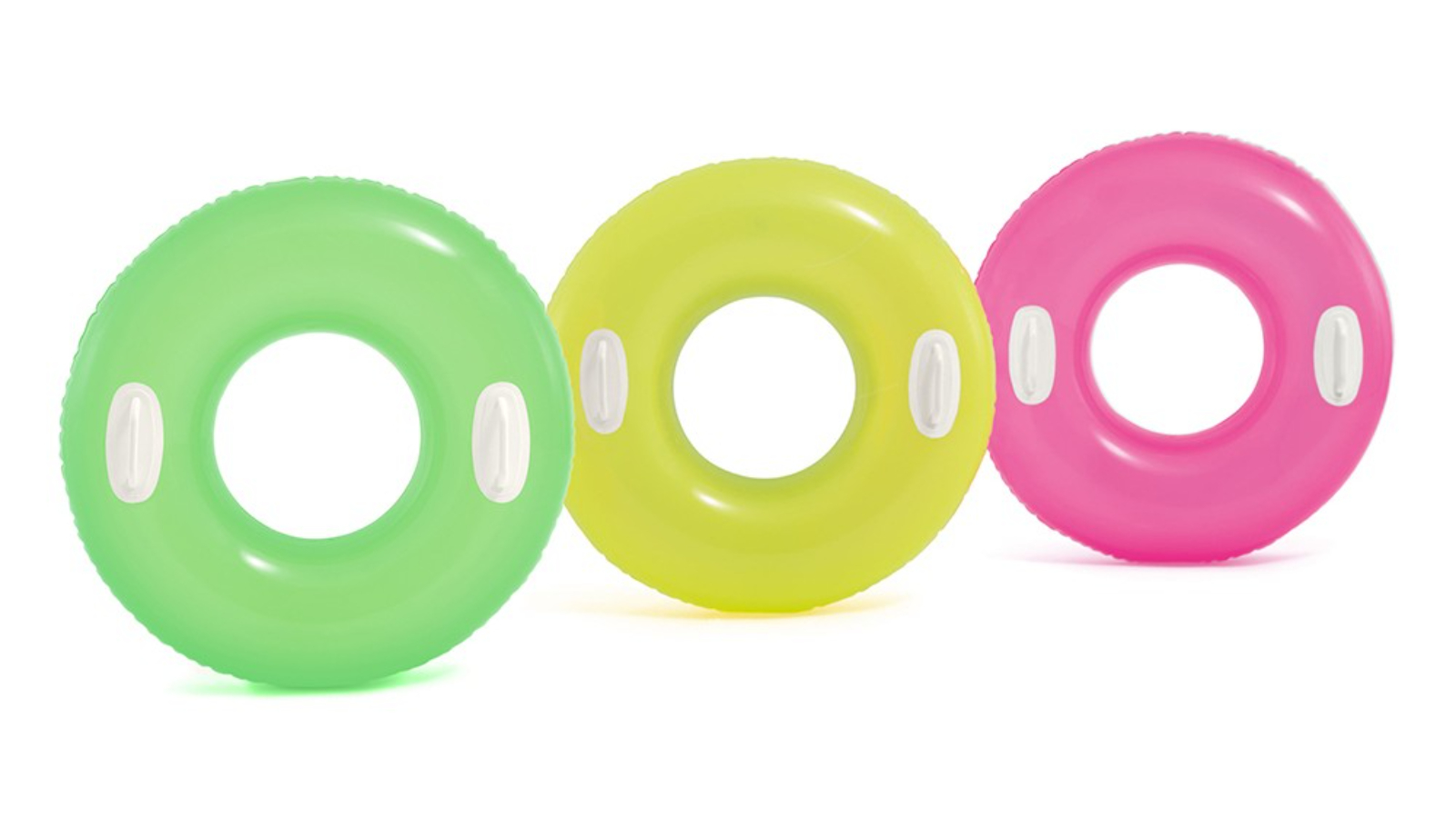 Intex Pack of 3 Assorted Hi-Gloss Inflatable Swimming Float Pool Tube - 76cm