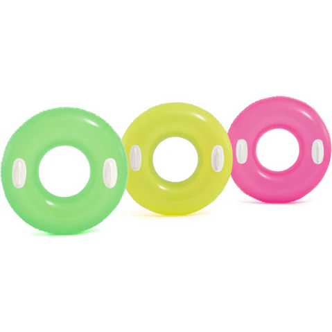 Intex Pack of 3 Assorted Hi-Gloss Inflatable Swimming Float Pool Tube - 76cm