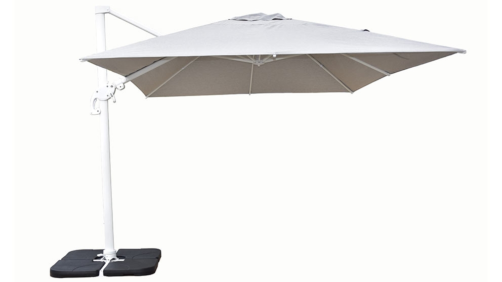 Deluxe 4m Rectangular Cantilever Umbrella Only - Grey