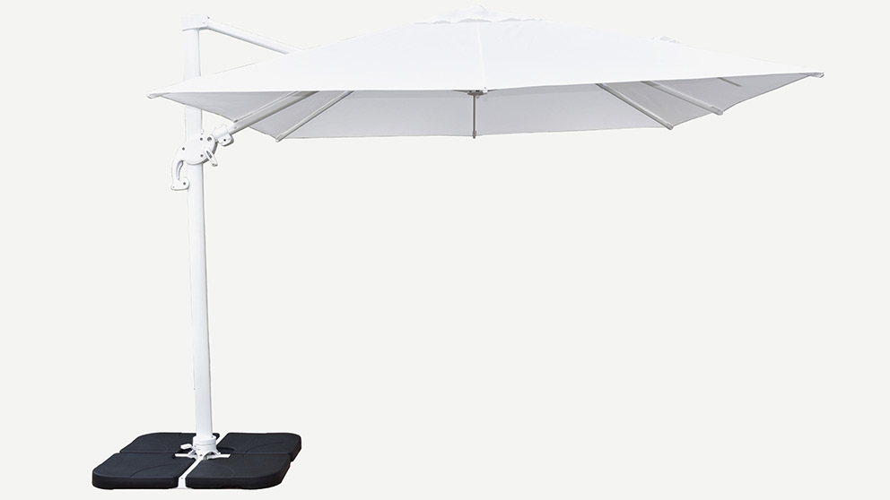 Deluxe 3m Square Cantilever Umbrella Only - White