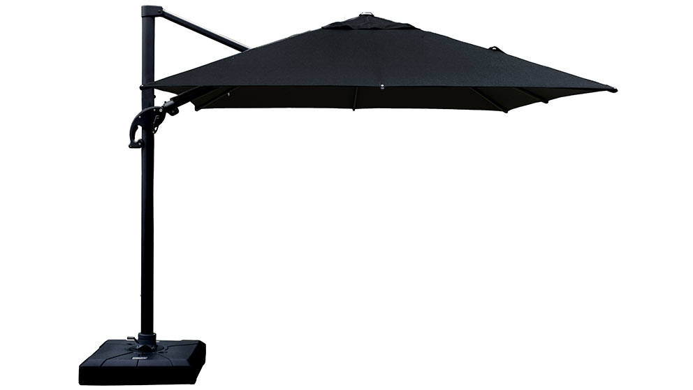 Odessa 400cm Rectangular Cantilever Umbrella Only Black Harvey Norman