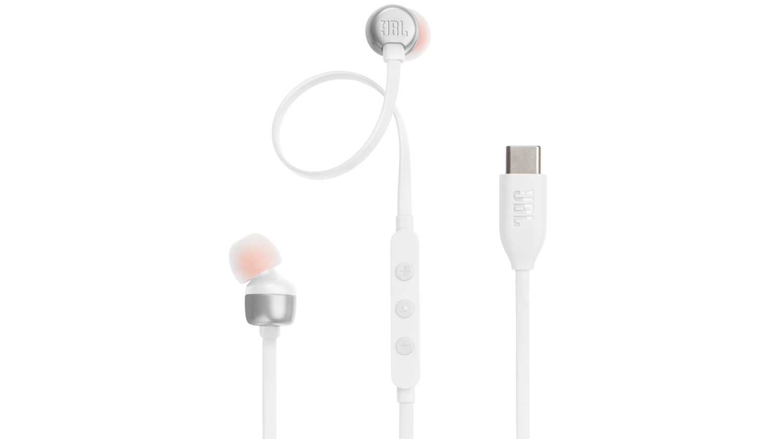JBL Tune 310C USB-C Wired Hi-Res In-Ear Headphones - White