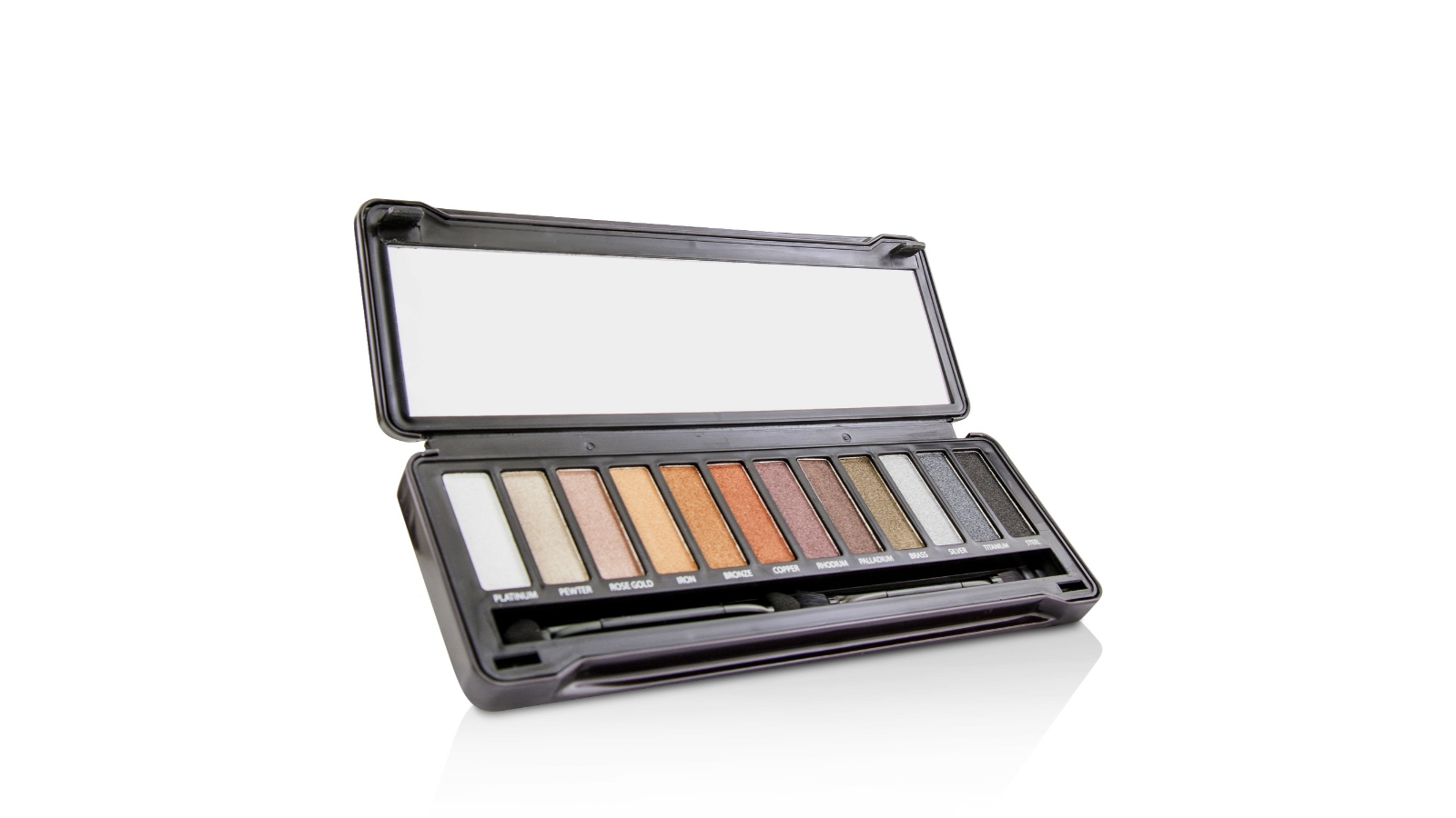 BYS Eyeshadow Palette 12x Eyeshadow, 2x Applicator Metals -12g/0.42oz
