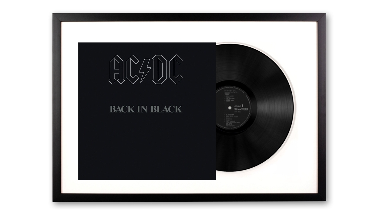 Vinyl Art Framed AC/DC Back in Black Album Art | Harvey Norman