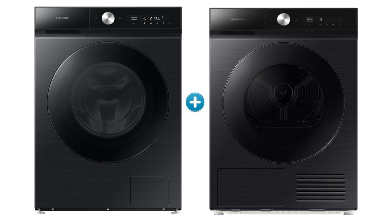 Samsung 12kg Bespoke Enhanced AI Front Load Washing Machine plus 9kg Smart Heat Pump Dryer with Silent Dry Package