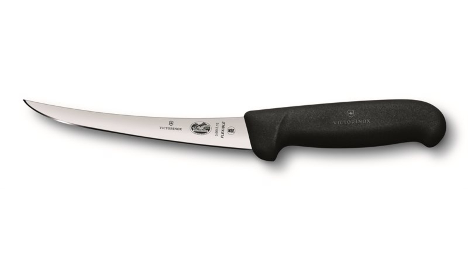 Victorinox Curved Fibrox Flexible Narrow Blade Boning Knife Black - 12cm