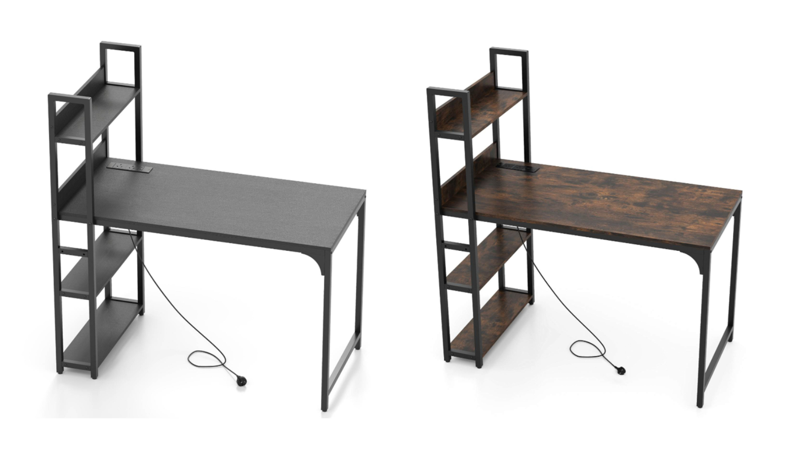 Costway 120cm Computer Desk with Power Strip