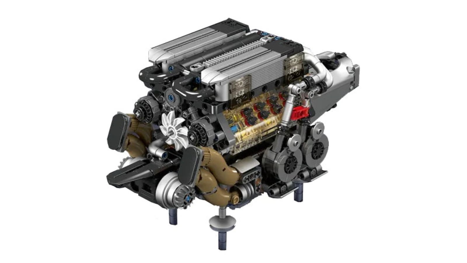 Mould King 952 Piece BGT Supercar W16 Engine with Motor