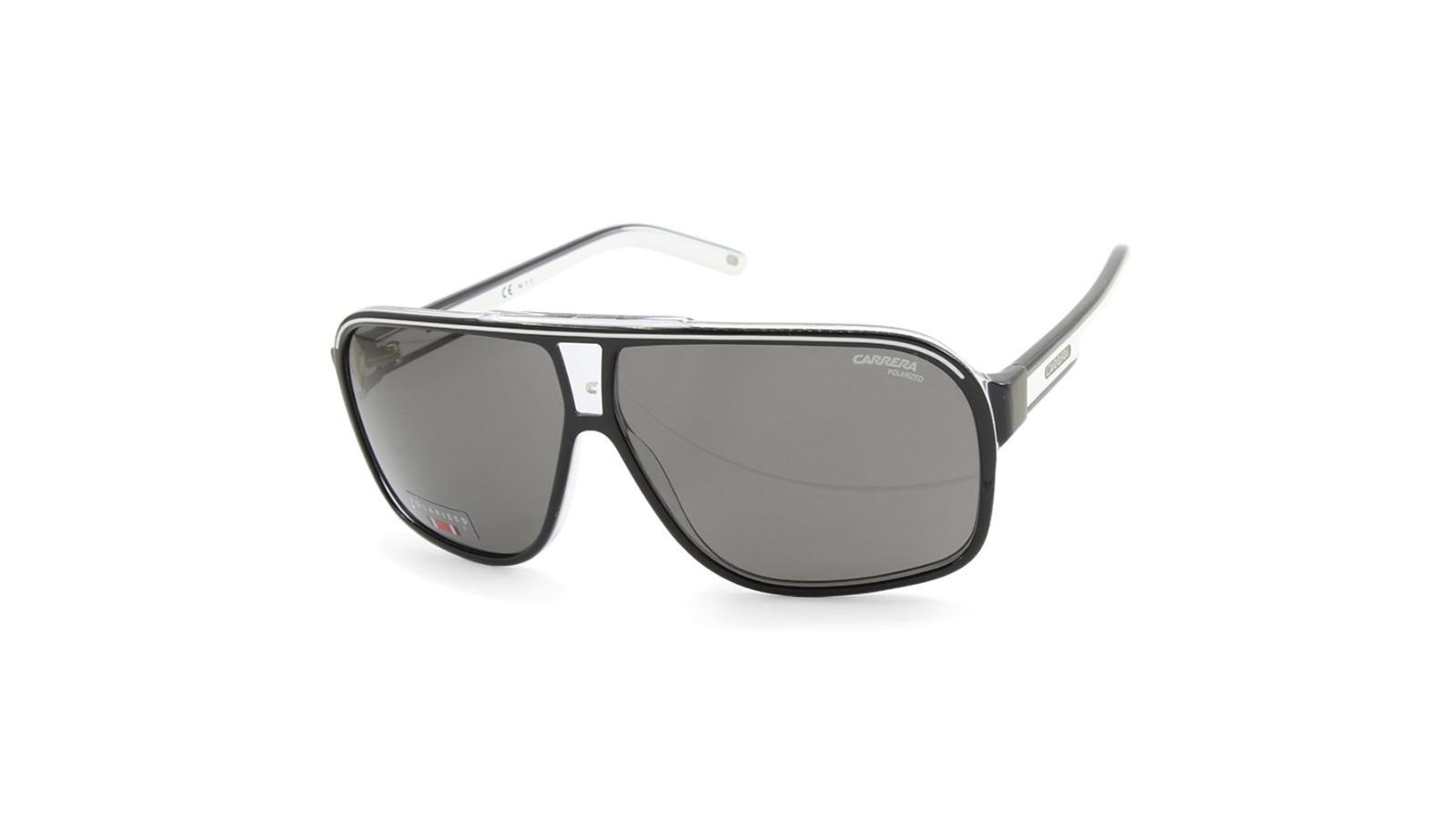 Carrera 7C5/M9 Grand Prix 2 Black White on Polarised Sunglass - Clear/Grey