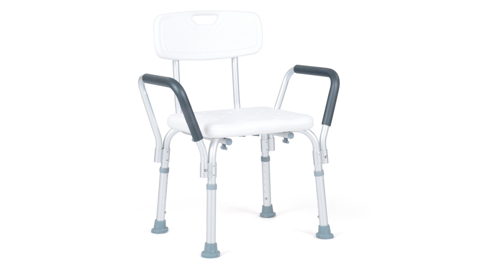 Costway Adjustable and Non-Slip Aluminum Frame Shower Chair/Seat