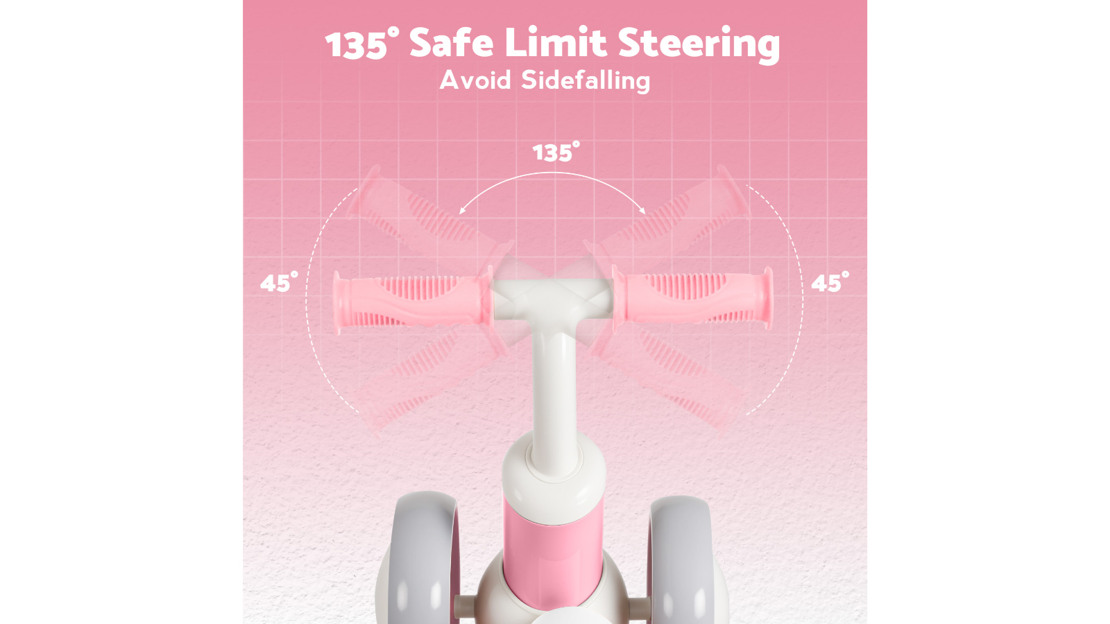 Advwin Baby Balance Bike Ride-on Toy with 4 Wheel - Pink/White | Harvey ...