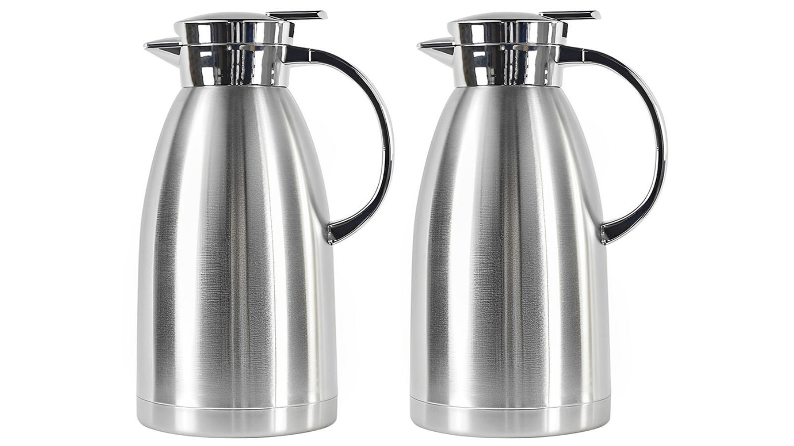 Soga Set of 2 Insulated Stainless Steel Kettle 2.3 Litre Thermal Jug 