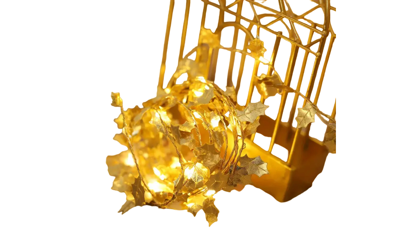 TM LED Golden Leaf Firefly Starry Fairy Light