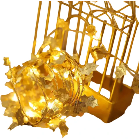 TM LED Golden Leaf Firefly Starry Fairy Light