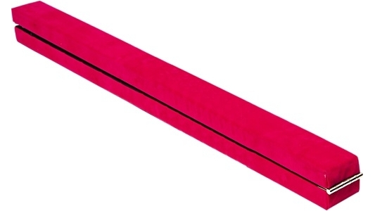 Serrano Gymnastics Folding 2.4m (8ft) Balance Beam Synthetic Suede - Pink 