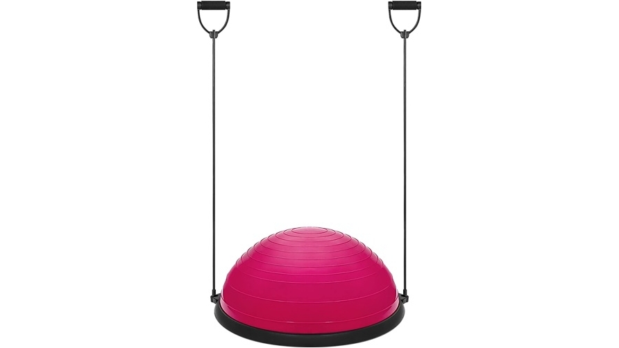 Serrano Yoga Balance Trainer Exercise Ball for Arm, Leg, Core Workout with Pump, 2 Resistance Bands