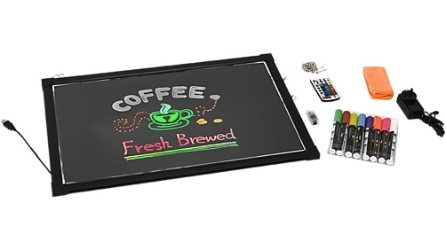 Serrano LED Drawing Writing Board Remote Controlled Fluorescent Light Up Sensory Play - 40cm x 60cm
