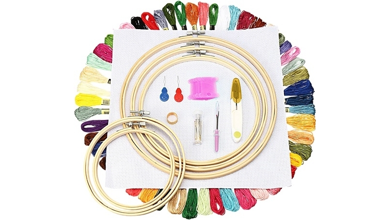 Serrano Embroidery Starter Kit Cross Stitch Kit DIY Hand Craft Stitch 50 Color Kit