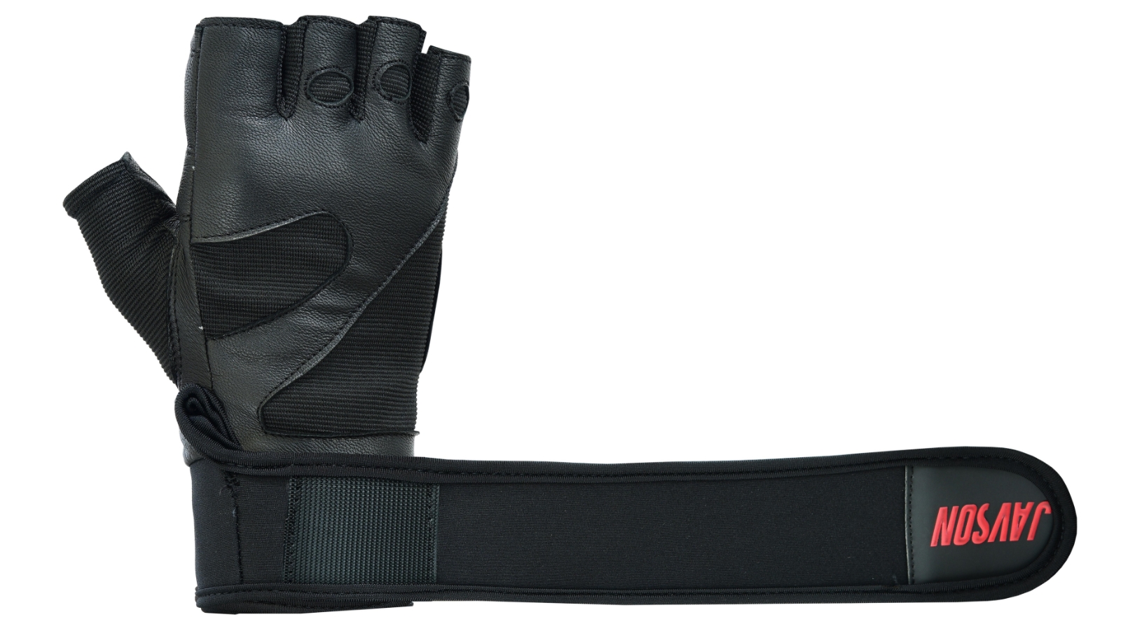 Gym Gloves Leather Weightlifting PRO Lift Wrist Strap by Javson - Black /  Red L/XL - Bunnings Australia