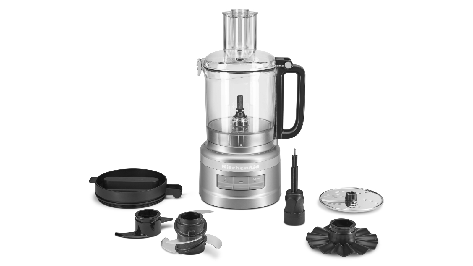 KitchenAid 9 Cup Quad Blade Food Processor Contour Silver Harvey Norman