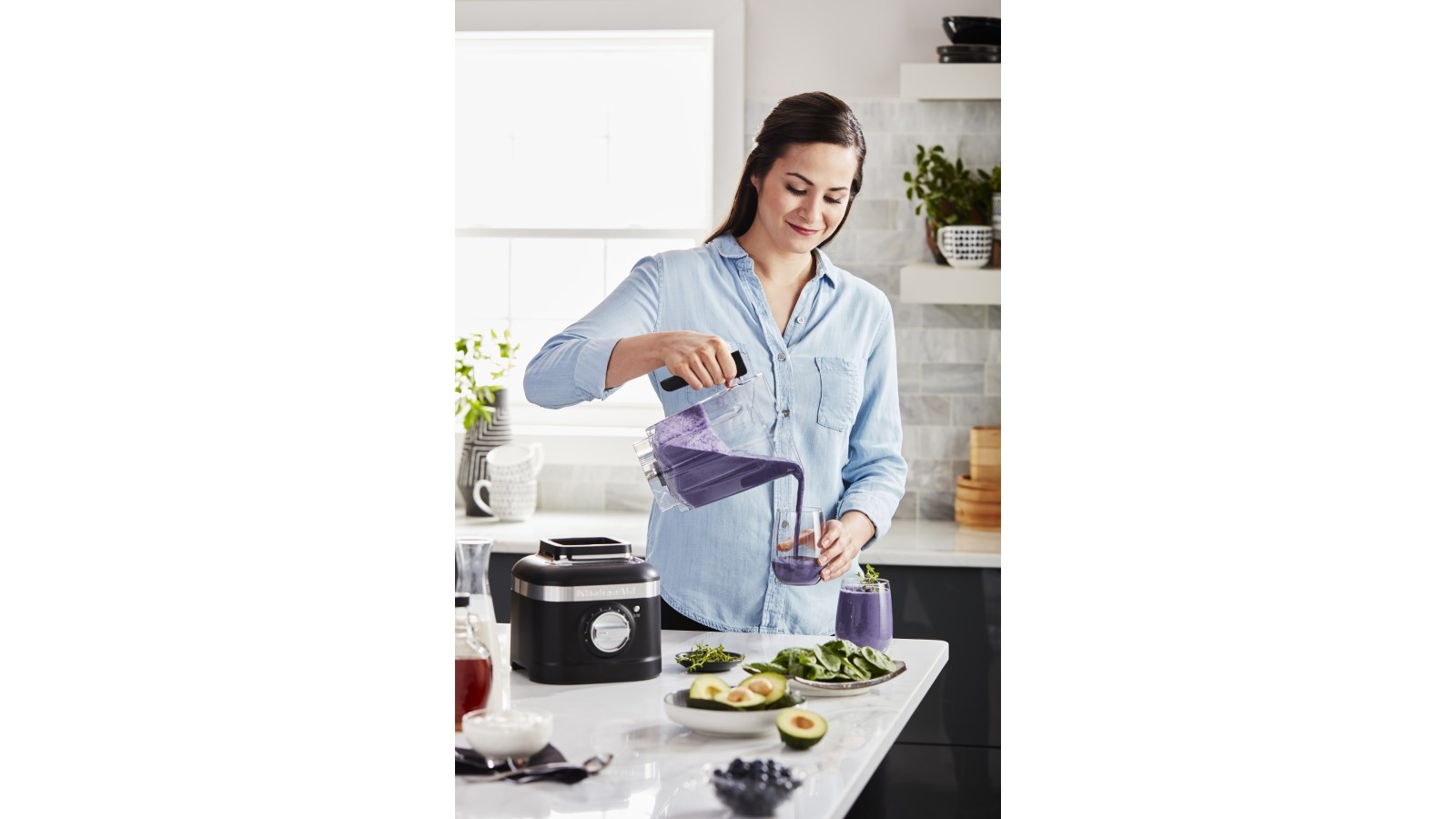 KitchenAid Artisan K400 Blender Matte Black Harvey Norman