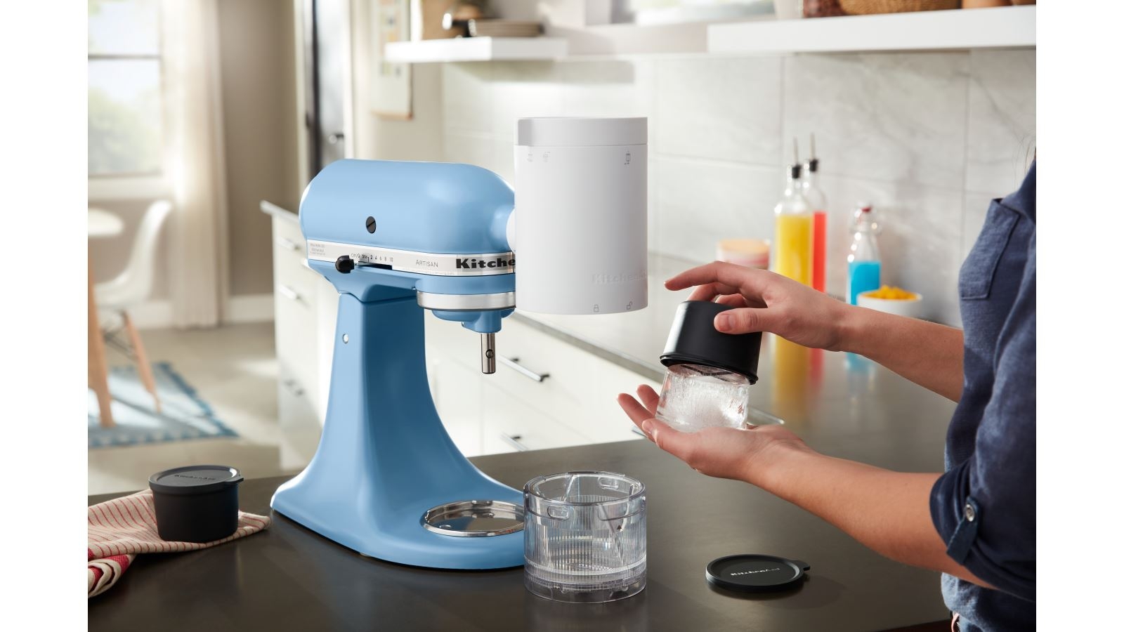 Snow Cone Machine with 8 Ice Molds,Shaved Ice Attachment for KitchenAid  Stand Mixer, As Kitchen