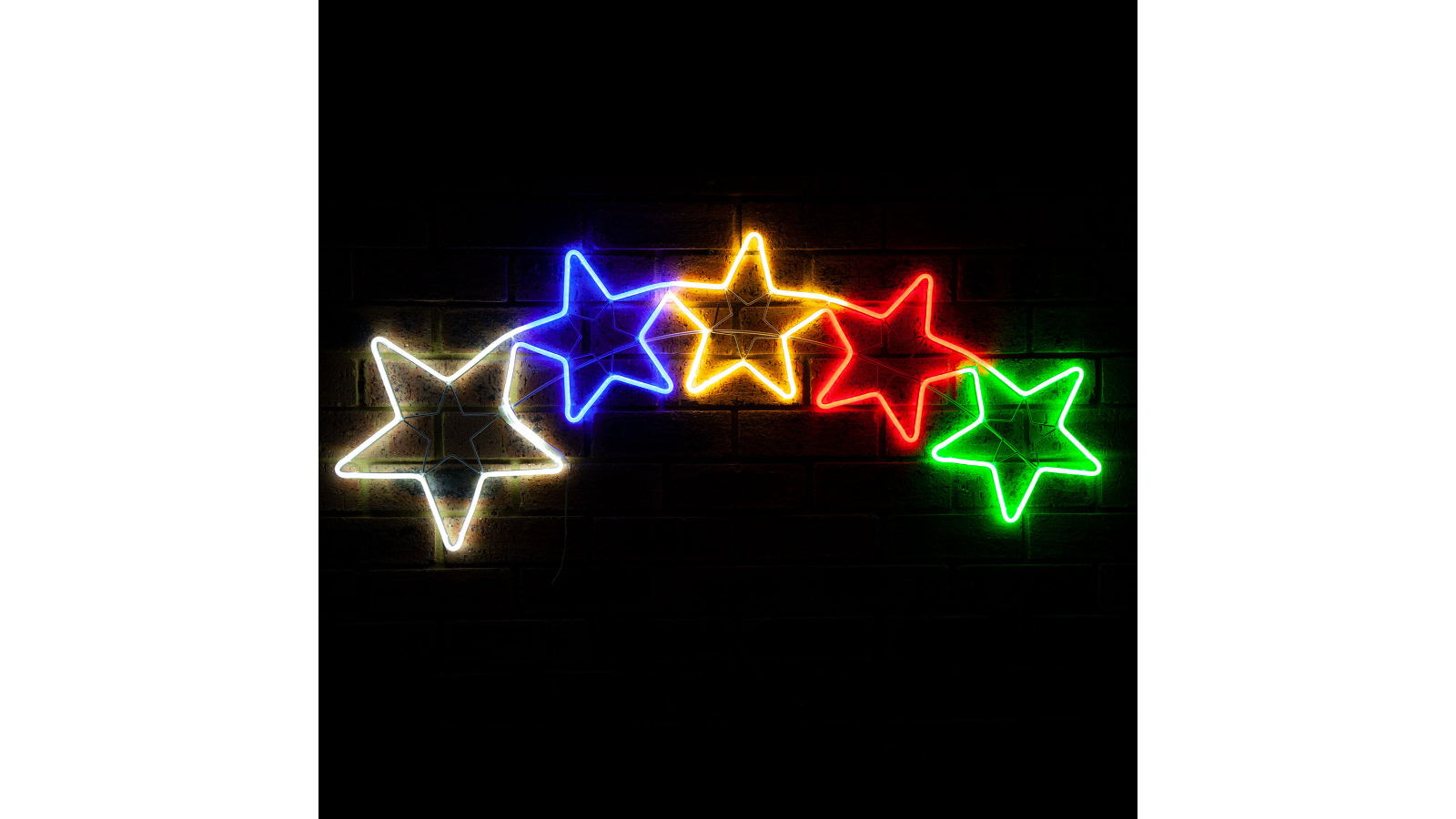 Hisen Flex Neon LED Rope Light 5 Star Christmas Decoration - 120 x 48cm