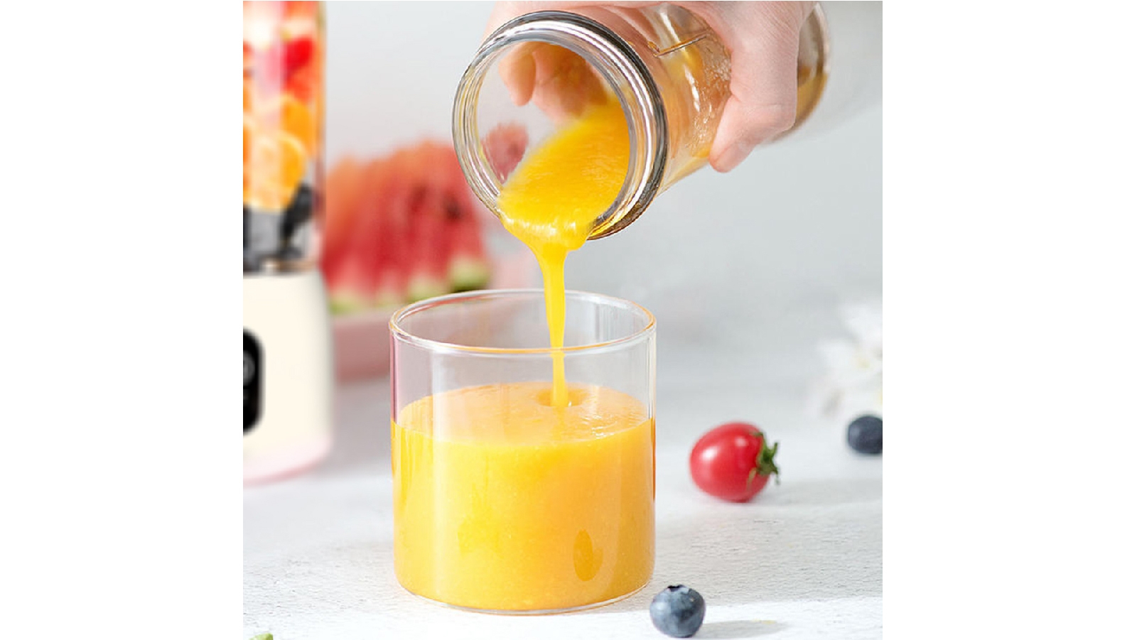 SOGA Portable Mini USB Rechargeable Handheld Juice Extractor Fruit