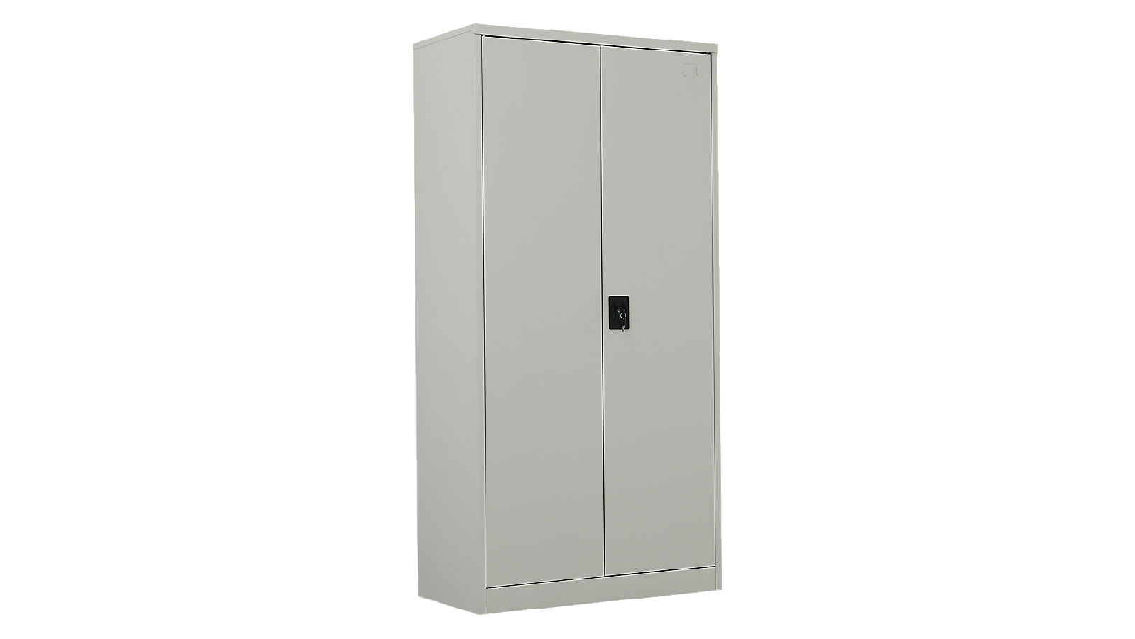 Randy and Travis Machinery Two Door Metal Cabinet Shelf Storage for Home Office Gym - Grey