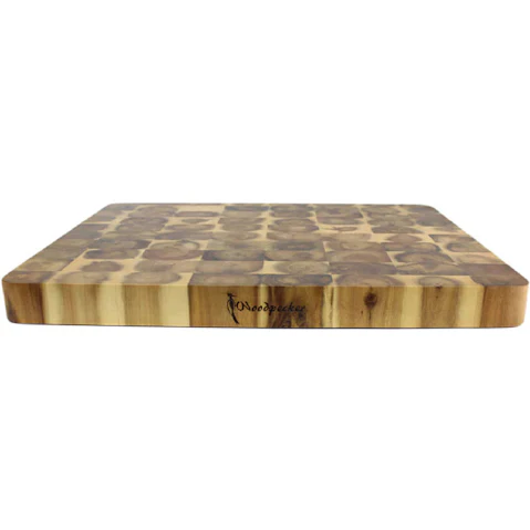 Woodpecker 50 x 38 x 4cm Natural Acacia Rectangular End Grain Chopping Board