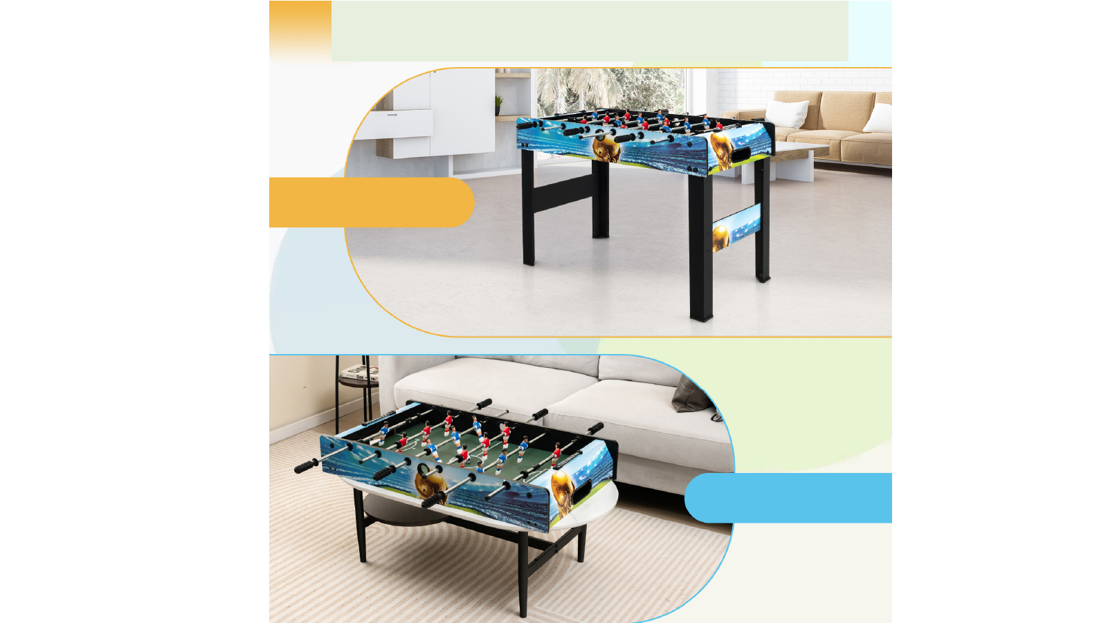 Costway Foosball Soccer Table Gaming Desk Tabletop | Harvey Norman
