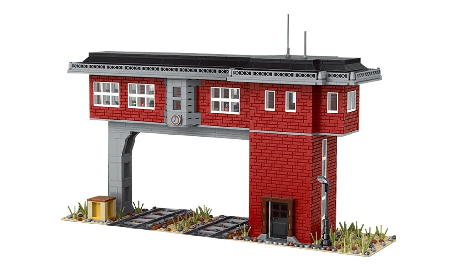Mould King 12009 World Railway Train signal station with 1809 pieces
